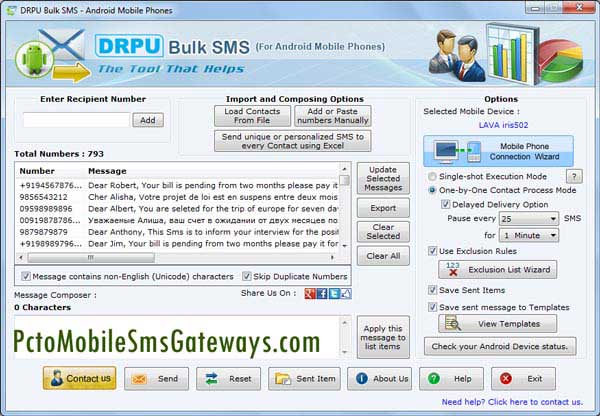 Android Bulk SMS Mac