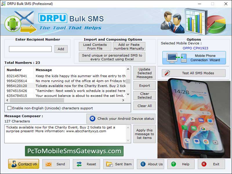 PC to Mobile Bulk SMS Software software