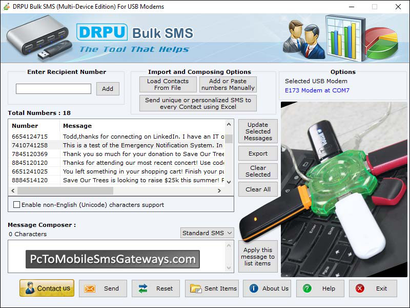 SMS Software for Modem screenshot