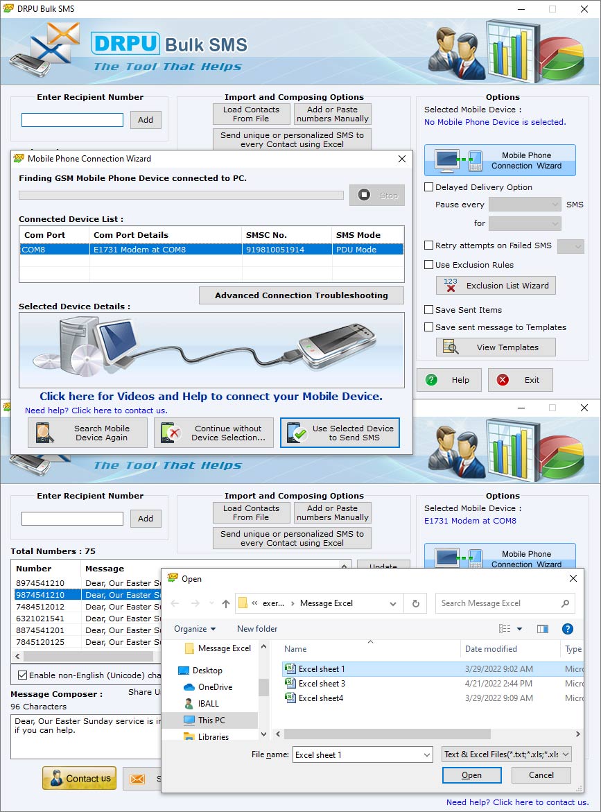Screenshot of Download SMS Software