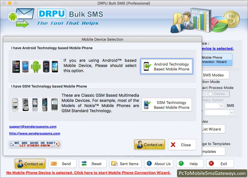 PC to Mobile Mac Bulk SMS Software – Professional