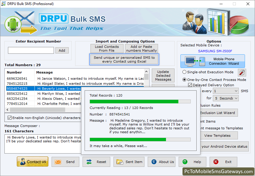 SMS Sending Process